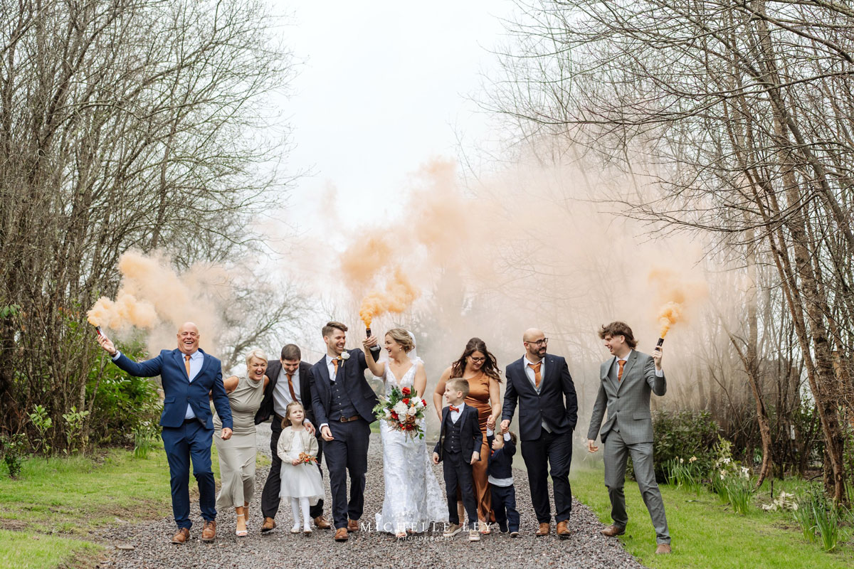 Small Winter Wedding Smoke