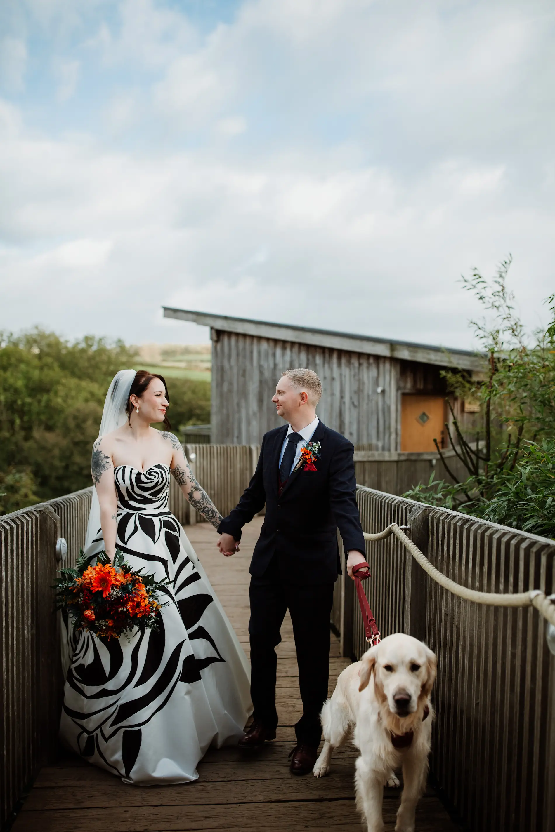 Guests enjoying an intimate wedding day at Tree Top Escape, North Devon